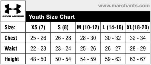 Under Armour Youth Hoodie Size Chart