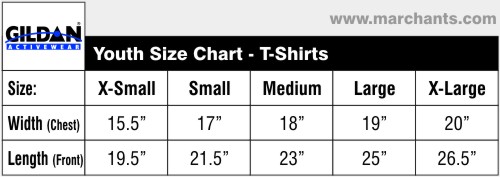 Gildan 5000 Size Chart For T Shirts